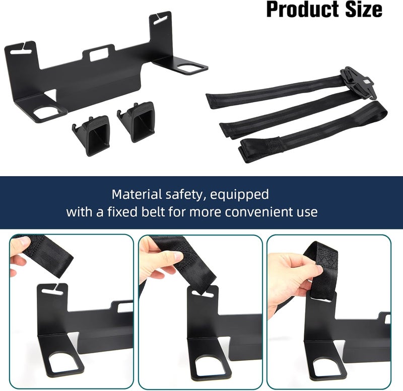 JHKLS ISOFIX Universal Car Seat Mount Bracket, Child Safety Car Seat Latch Anchor Kit, Steel Seat Latch Interface Bracket for SUVs, MPVs, and Off-Road Vehicles, 330*145*104/110mm - Image 4